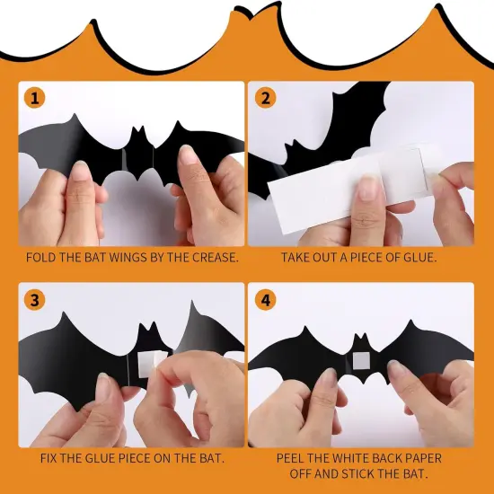 140PCS Bats Halloween Decoration {3}