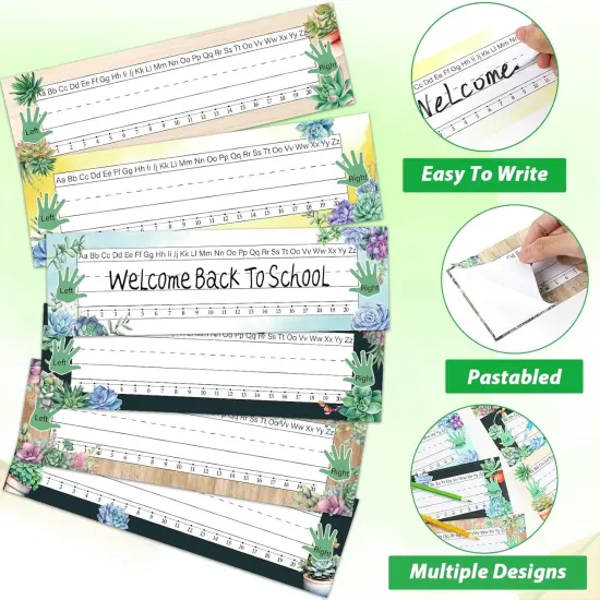 72 Pcs Succulent Name Plates for Classroom {3}