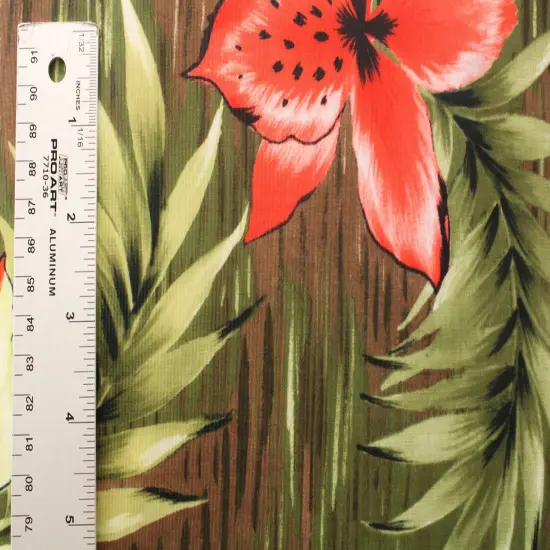 1 Yard Tiki Floral Spandex Fabric Four Way Stretch Activewear Swimwear Costume Leggings Material 58/60 Inch Width {3}