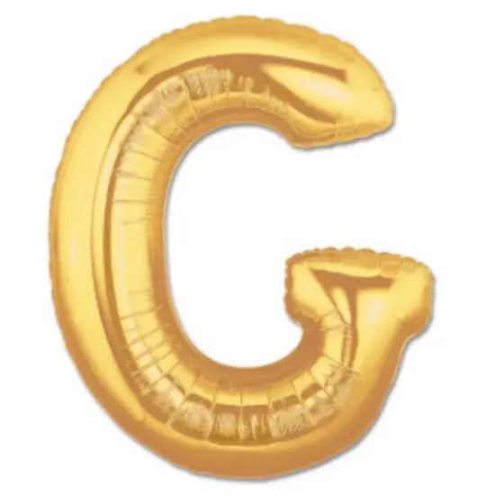 LETTER G FOIL BALLOON Metallic Gold {1}