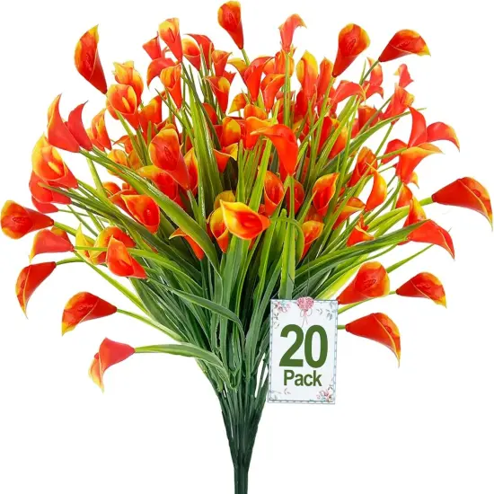 20 Bundles Calla Lily (500 Heads) Fall Artificial Flowers {1}