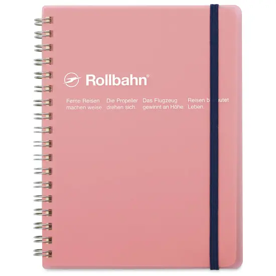 Delfonics Rollbahn Clear Plastic Notebook - 5-1/2" x 7", Pink {1}