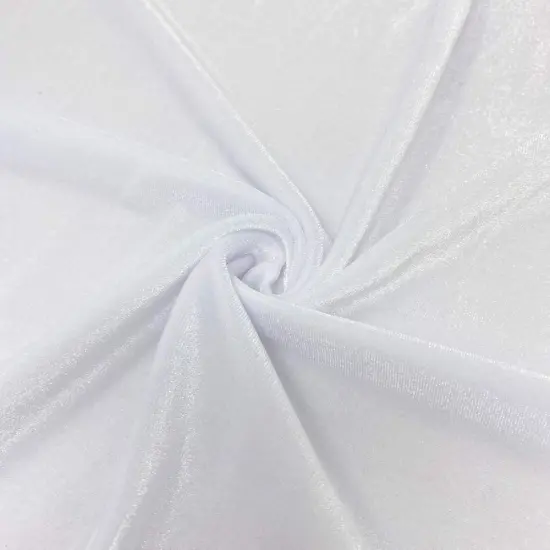 1 Yard Stretch Velvet Fabric for Costumes Dancewear Apparel Upholstery and Crafts 58 60 Inch Width White {1}