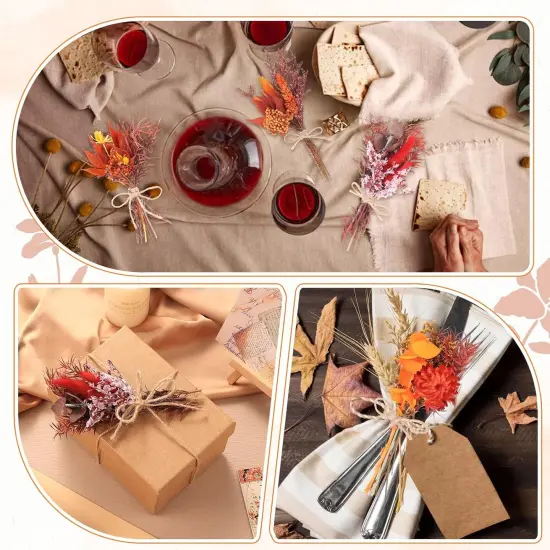 10 Pack Fall Decor Dried Flowers Bouquets {4}