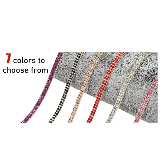 Self-Adhesive Rhinestone Ribbon Strip Roll Black {7}