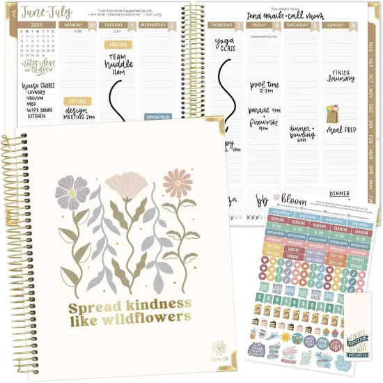 2025-2026 Hardcover Academic Year Planner - 7.5" x 9" (Cream) {1}