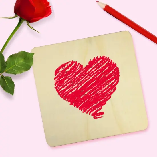 6 Pieces 8 x 8 inch Unfinished Square Blank Wood Pieces Wooden {4}