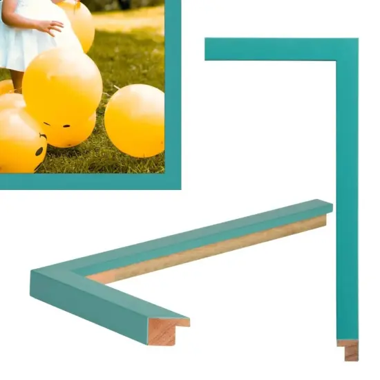 Teal Picture Frame Modern Popular Custom Size Framing {2}