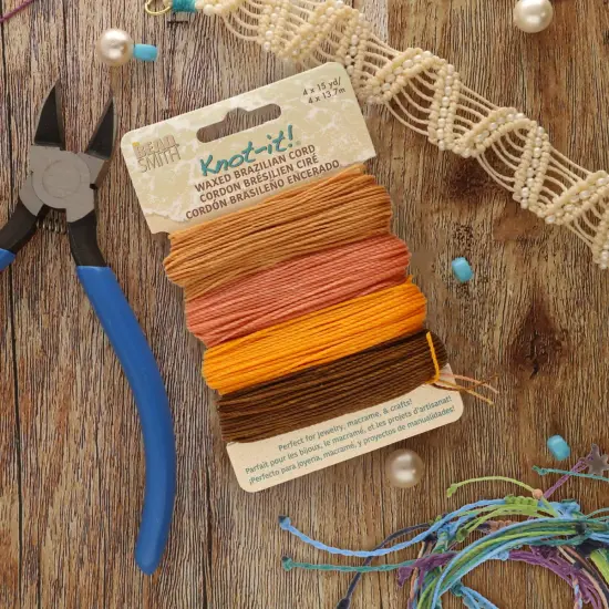 The Beadsmith Brazillian Waxed Cord Mix Pumkin Spice {2}