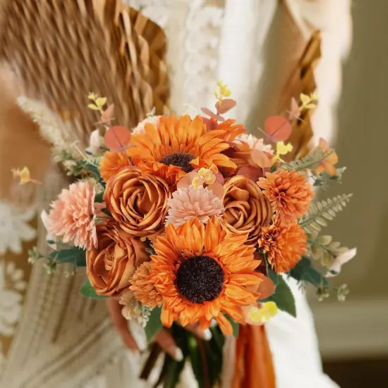 Fall Sunflowers Artificial Flowers {3}