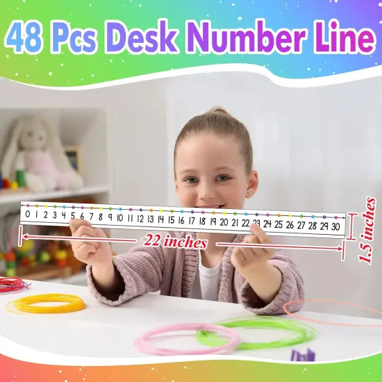 48 Pieces Number Line 0 to 30 Student Desk {2}