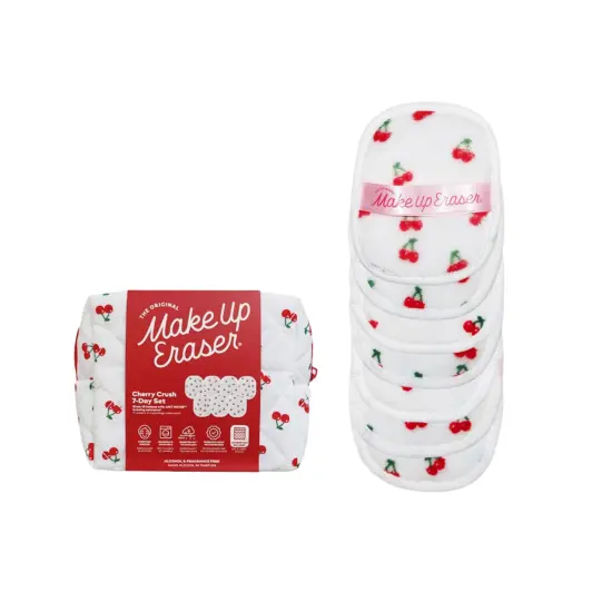MAKEUP ERASER CHERRY CRUSH 7-DAY SET & MAKEUP BAG {1}