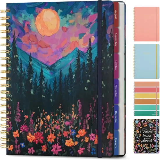 Hardcover Teacher Planner 2025-2026 - 8.5"x11" (Mount Wild) {1}