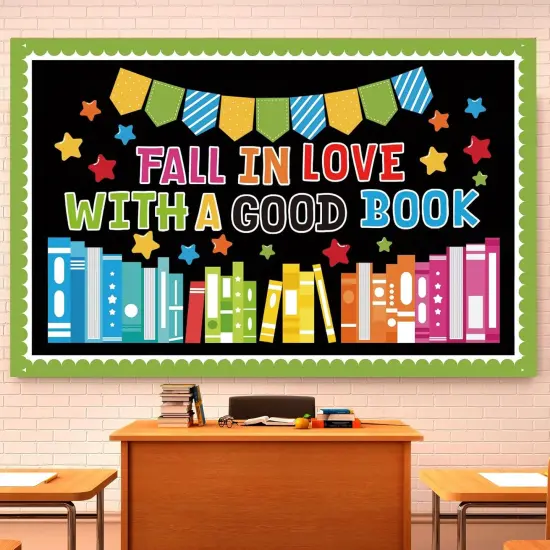 Back to School Reading Bulletin Board Decorations Set - Black {1}