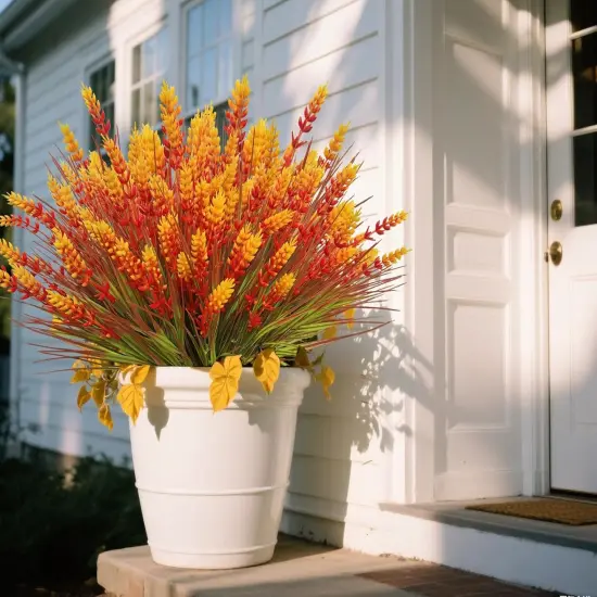 20 Pcs Fake Flowers UV Resistant Outdoor Plants {4}