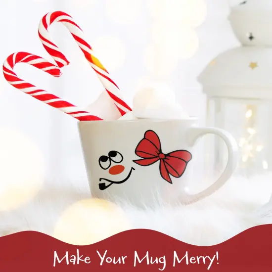 Wrapables Snowman Face Stickers for Crafts, Christmas Decoration for Windows, Refrigerators, Water Bottles, Cups (Set of 41), Frosty {4}