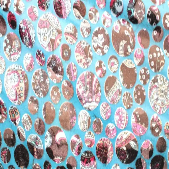 1 Yard Paisley Dots Fabric Multipurpose 36" x 60" Teal {3}