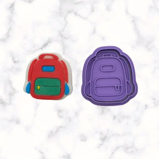 Backpack (A) Cookie Cutter and Stamp {1}