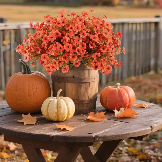 18 Pcs Artificial Mum Flowers for Outdoors {4}