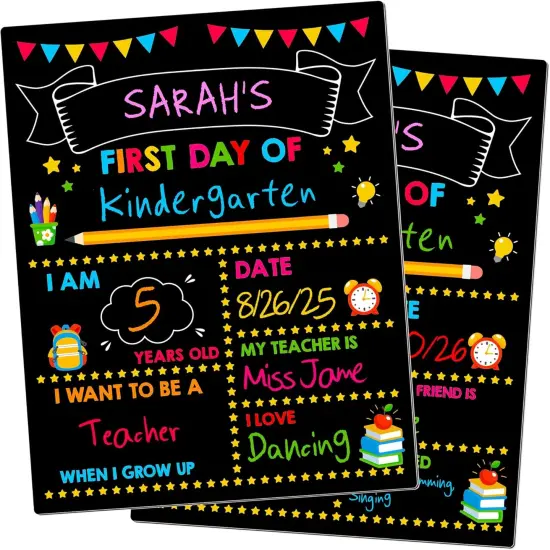 14 x 11 in First Day of School Chalkboard {1}