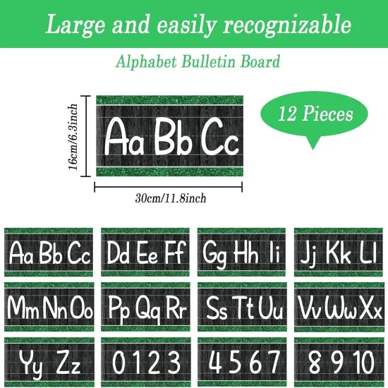 12 Pieces Alphabet Bulletin Board Strips Set {2}