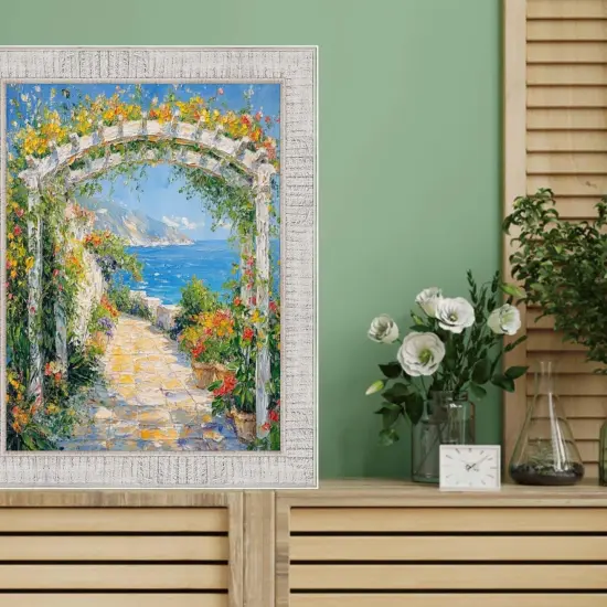 Rustic Wood White Wash Picture Frame 30x36 frame {3}