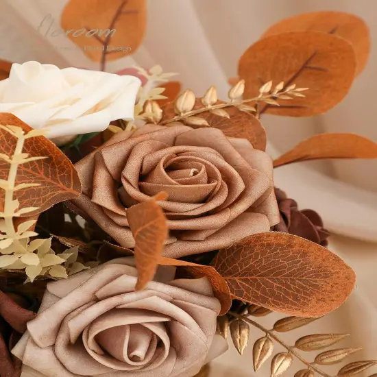 Earth Tones Artificial Flowers 25pcs {4}