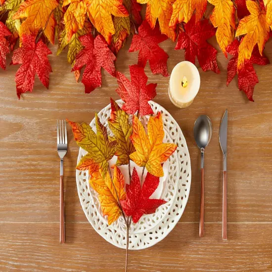 6 Pcs Fall Maple Branches {4}