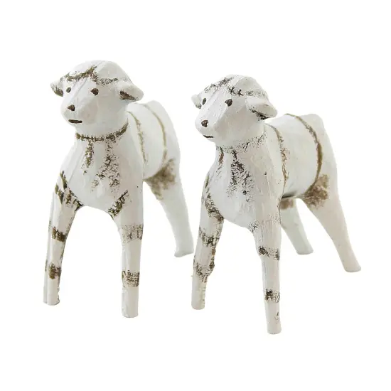 Lori Mitchell 2.5 Inch Little Sheep Christmas Figurine , Lightweight Christmas Decor Nativity Jesus Christmas White {1}