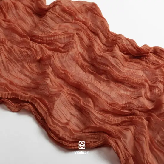 Cheesecloth Table Runner 10ft Gauze Boho Rustic Terracotta Cheese Cloth- 120 Inches Burnt Orange {3}