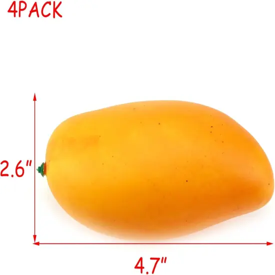 4Pack Artificial Mango,Fake Green Mango Fake Fruit Artificial Fruits {2}