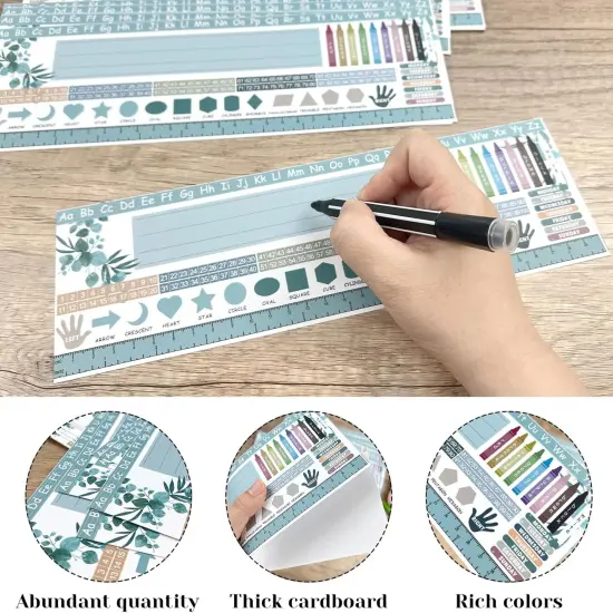 48Pcs Classroom Name Tags for Desk Nameplates with Numbers Chart {3}