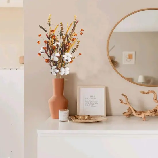 2 Pcs Artificial Fall Flowers 25 inch Fall Floral Stems {1}