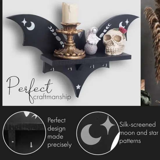 Bat Shelf - Halloween Wall Decor {4}