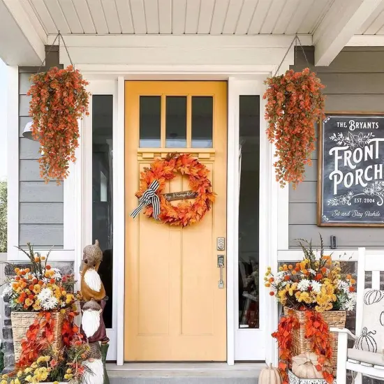 Artificial Fall Flowers Artificial Hanging Plants {4}