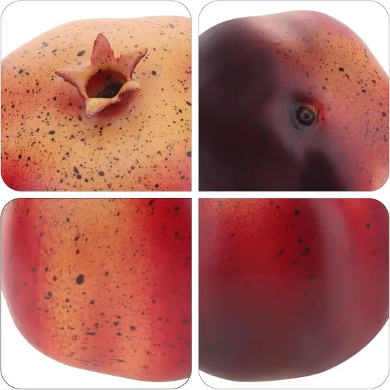 6 PCS Artificial Pomegranates Fake Realistic Simulation Fruits {4}