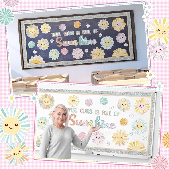 66 Pcs Summer Sunshine Bulletin Board Set {5}