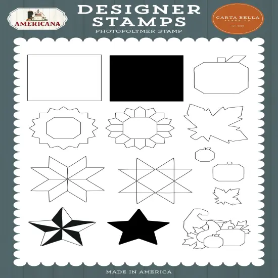 Americana Stamp Set-Build A Fall Quilt {1}