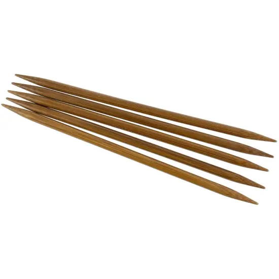 ChiaoGoo Double Point Dark Patina Bamboo Knitting Needles 6" 5/Pkg - Sizes US 1 - 11 (2.25mm - 8mm) {1}