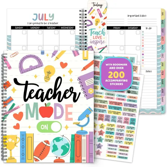 12 Months Weekly and Monthly Teacher Planner Undated, 8.5x11inch {1}