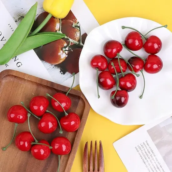 20pcs Red Artificial Cherries {3}