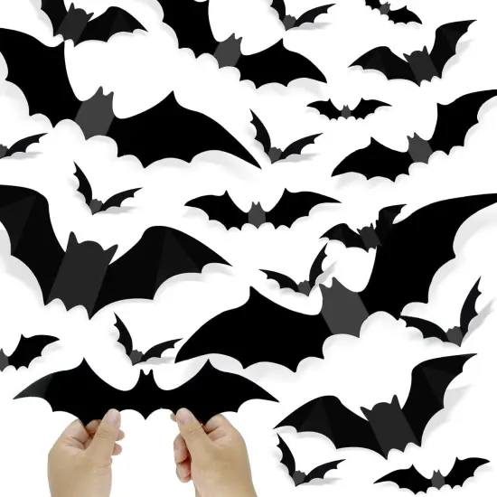 100 Pcs Bats Halloween Decoration {1}