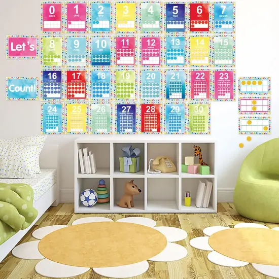 0-30 Number Bulletin Board Set for Classroom - Multicolor {5}