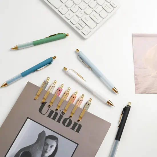 Ballpoint Pens - 1mm (Gold-12 Pcs) {5}