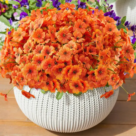 16 Bundles Orange Artificial Fall Flowers {5}