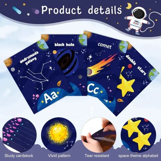 56 Pcs Outer Space Alphabet Number Bulletin Board {2}
