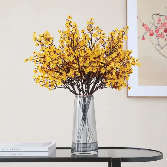 10 Pcs Artificial Babys Breath Flowers Orange {4}