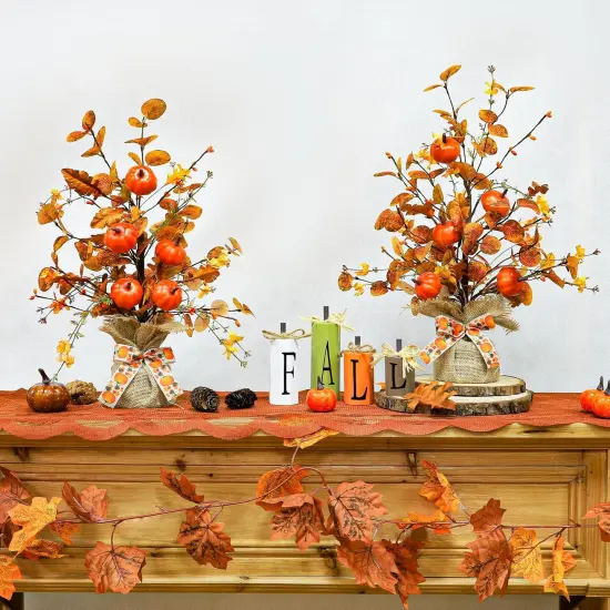 Lighted Fall Tree Tabletop Fall Decor with LED {4}