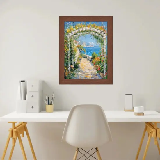 Dark Walnut Wood Grain Picture Frame - Home Office Decor 13x13 frame {5}