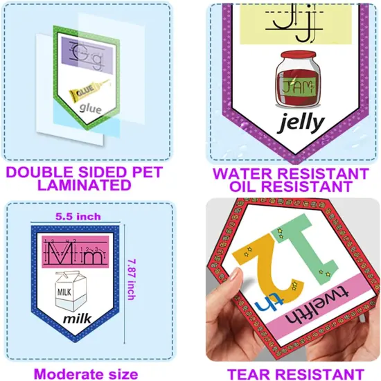 48 Pieces Alphabet and Number Bulletin Board Set {3}